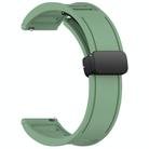 For Garmin Forerunner 255 Music 22mm Foldable Magnetic Buckle Silicone Watch Band(Green) - 2