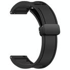 For Garmin Venu 2 22mm Foldable Magnetic Buckle Silicone Watch Band(Black) - 2