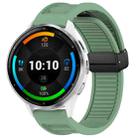 For Garmin Venu 3 22mm Foldable Magnetic Buckle Silicone Watch Band(Green) - 1