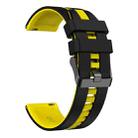 For Huawei Watch GT4 46mm 22mm Two Color Sports Silicone Watch Band(Black+Yellow) - 2