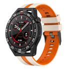 For Huawei Watch GT3 SE 22mm Two Color Sports Silicone Watch Band(Starlight+Orange) - 1