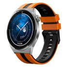 For Huawei Watch GT3 Pro 46mm 22mm Two Color Sports Silicone Watch Band(Orange+Black) - 1