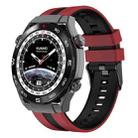 For Huawei Watch Ultimate 22mm Two Color Sports Silicone Watch Band(Red+Black) - 1