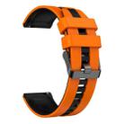 For Huawei Watch Ultimate 22mm Two Color Sports Silicone Watch Band(Orange+Black) - 2