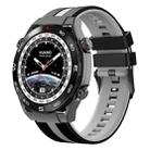 For Huawei Watch Ultimate 22mm Two Color Sports Silicone Watch Band(Black+Grey) - 1