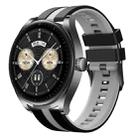 For Huawei Watch Buds 22mm Two Color Sports Silicone Watch Band(Black+Grey) - 1