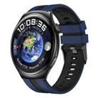 For Huawei Watch 4 22mm Two Color Sports Silicone Watch Band(Blue+Black) - 1