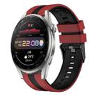 For Huawei Watch 3 Pro 22mm Two Color Sports Silicone Watch Band(Red+Black) - 1