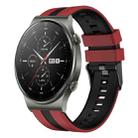For Huawei GT2 Pro 22mm Two Color Sports Silicone Watch Band(Red+Black) - 1