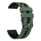 For Huawei GT2 46mm 22mm Two Color Sports Silicone Watch Band(Olive Green+Black) - 2