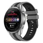 For Huawei Watch 3 Pro New 22mm Two Color Sports Silicone Watch Band(Grey+Black) - 1