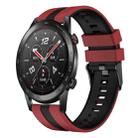 For Honor Watch GS 3i 22mm Two Color Sports Silicone Watch Band(Red+Black) - 1