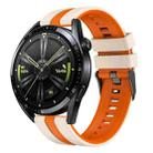 For Honor Watch GS 3i 22mm Two Color Sports Silicone Watch Band(Starlight+Orange) - 1