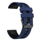 For Samsung Galaxy Watch FE 40mm 20mm Two Color Sports Silicone Watch Band(Blue+Black) - 2