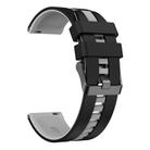 For Samsung Galaxy Watch 6 40mm 20mm Two Color Sports Silicone Watch Band(Black+Grey) - 2
