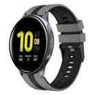For Samsung Galaxy Watch Active 2 44mm 20mm Two Color Sports Silicone Watch Band(Grey+Black) - 1