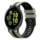 For Garmin Vivoactive 5 20mm Two Color Sports Silicone Watch Band(Light Green+Black) - 1