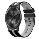 For GarminMove Trend 20mm Two Color Sports Silicone Watch Band(Black+Grey) - 1