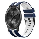 For GarminMove Trend 20mm Two Color Sports Silicone Watch Band(Blue+White) - 1