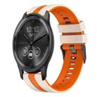 For GarminMove Trend 20mm Two Color Sports Silicone Watch Band(Starlight+Orange) - 1