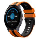 For Garmin Vivoactive3 Music 20mm Two Color Sports Silicone Watch Band(Orange+Black) - 1
