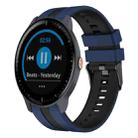 For Garmin Vivoactive3 Music 20mm Two Color Sports Silicone Watch Band(Blue+Black) - 1