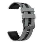For Garmin Venu 20mm Two Color Sports Silicone Watch Band(Grey+Black) - 2