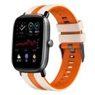 For Amazfit GTS 4 Mini 20mm Two-Color Sports Silicone Watch Band(Starlight+Orange) - 1