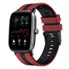 For Amazfit GTS 2 Mini 20mm Two-Color Sports Silicone Watch Band(Red+Black) - 1