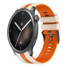 For Amazfit Balance 22mm Two-Color Sports Silicone Watch Band(Starlight+Orange) - 1