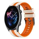For Amazfit GTR 3 22mm Two-Color Sports Silicone Watch Band(Starlight+Orange) - 1