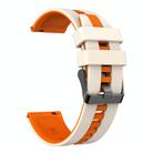 For Amazfit 3 22mm Two-Color Sports Silicone Watch Band(Starlight+Orange) - 2