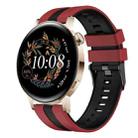 For Huawei Watch GT3 42mm 20mm Two Color Sports Silicone Watch Band(Red+Black) - 1