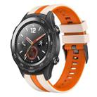 For Huawei Watch 2 20mm Two Color Sports Silicone Watch Band(Starlight+Orange) - 1