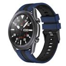For Samsung Galaxy Watch3 45mm 22mm Two Color Sports Silicone Watch Band(Blue+Black) - 1