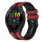 For Garmin Forerunner 265 22mm Two Color Sports Silicone Watch Band(Red+Black) - 1