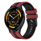 For Garmin Venu 3 22mm Two Color Sports Silicone Watch Band(Red+Black) - 1