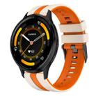 For Garmin Venu 3 22mm Two Color Sports Silicone Watch Band(Starlight+Orange) - 1