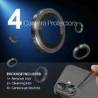 For iPhone 16 / 16 Plus NORTHJO 2 Sets 4pcs Camera Lens Protector Cover Metal Ring Film(Black) - 2