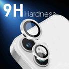 For iPhone 16 / 16 Plus NORTHJO 2 Sets 4pcs Camera Lens Protector Cover Metal Ring Film(Silver) - 3