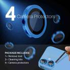 For iPhone 16 / 16 Plus NORTHJO 2 Sets 4pcs Camera Lens Protector Cover Metal Ring Film(Blue) - 2