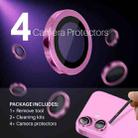 For iPhone 16 / 16 Plus NORTHJO 2 Sets 4pcs Camera Lens Protector Cover Metal Ring Film(Rose) - 2