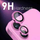 For iPhone 16 / 16 Plus NORTHJO 2 Sets 4pcs Camera Lens Protector Cover Metal Ring Film(Rose) - 3