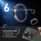 For iPhone 16 Pro / Pro Max NORTHJO 2 Sets 6pcs Camera Lens Protector Cover Metal Ring Film(Black) - 2