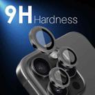 For iPhone 16 Pro / Pro Max NORTHJO 2 Sets 6pcs Camera Lens Protector Cover Metal Ring Film(Black) - 3