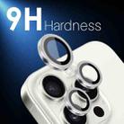 For iPhone 16 Pro / Pro Max NORTHJO 2 Sets 6pcs Camera Lens Protector Cover Metal Ring Film(Silver) - 3