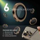 For iPhone 16 Pro / Pro Max NORTHJO 2 Sets 6pcs Camera Lens Protector Cover Metal Ring Film(Brown) - 2