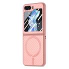 For Samsung Galaxy Z Flip6 Carbon Fiber Magsafe Phone Case(Pink) - 2