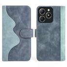 For Realme C63 Stitching Horizontal Flip Leather Phone Case(Blue) - 2