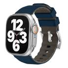 For Apple Watch SE 2023 40mm Two-Color Silicone Watch Band(Midnight Blue) - 1